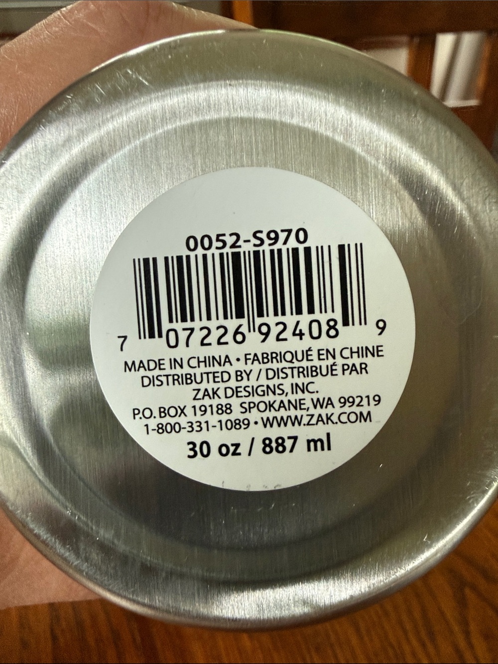 zak! Stainless Steel Insulated Tumbler - Silver - Picture 2 of 4